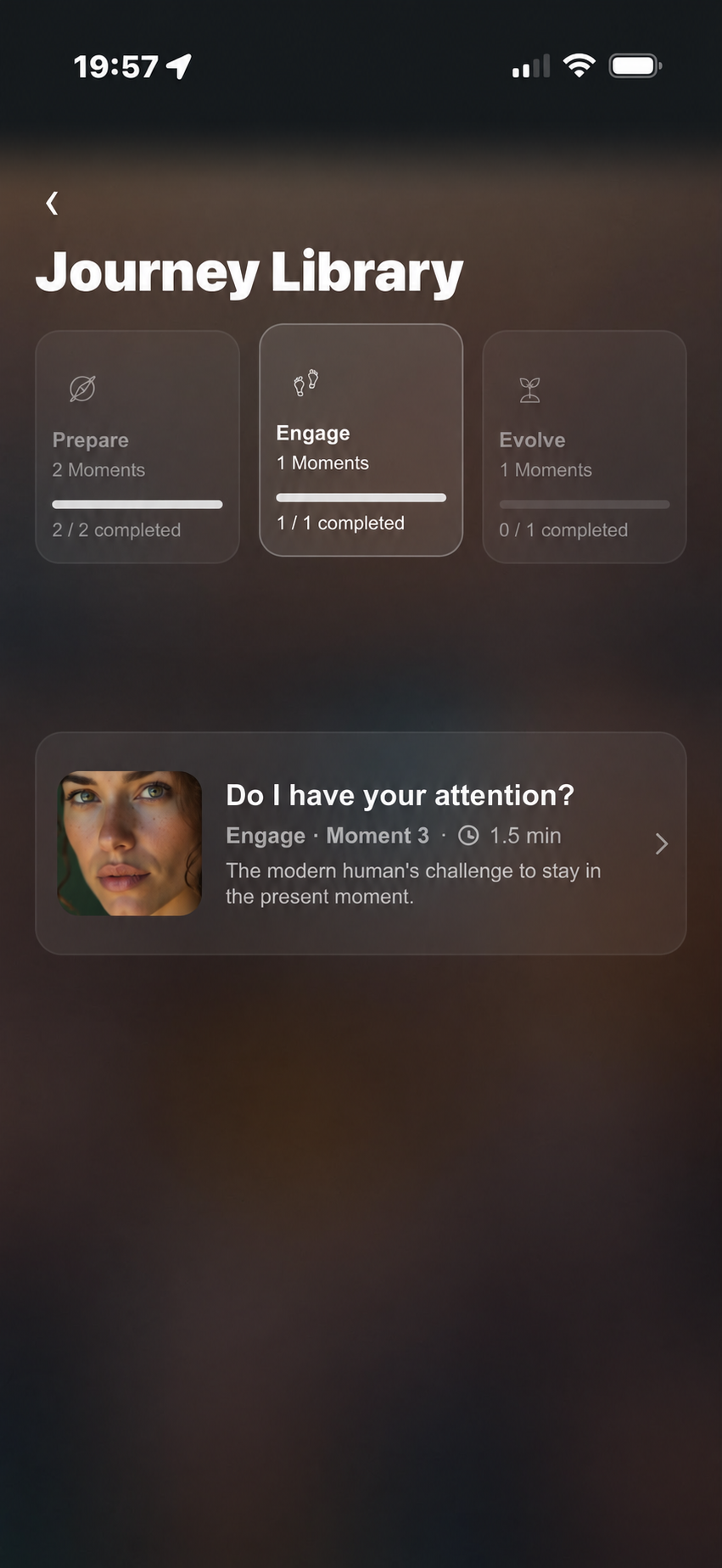 Engage Library with Do I have your attention? available to relive